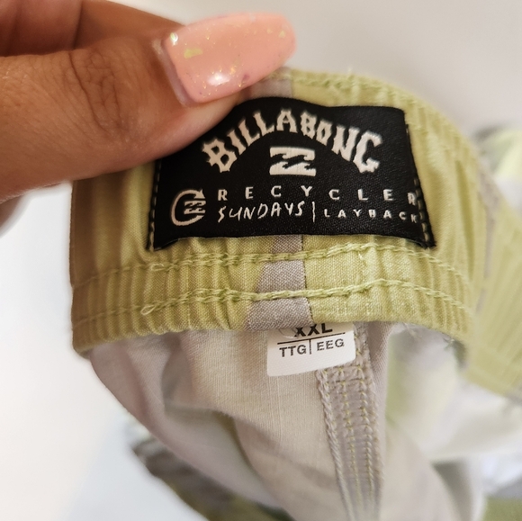 Billabong Mens 7" Swim Trunks Shorts Elastic Waist Yellow Size XXL Vacation - Picture 4 of 6